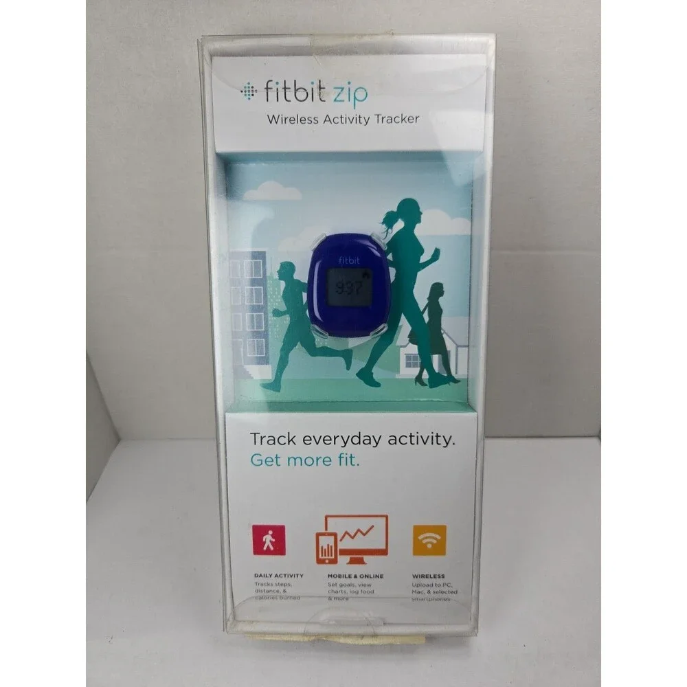 Fitbit Zip FB301C Wireless Activity Tracker Black Tested New Old Stock Clip On